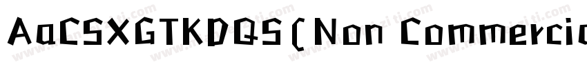 AaCSXGTKDQS(Non CommercialUse)字体转换